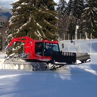 Livraison de la dameuse PistenBully le 7 janvier 2016